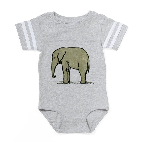 CafePress - Cute Elephant - Cute Infant Baby Football Bodysuit
