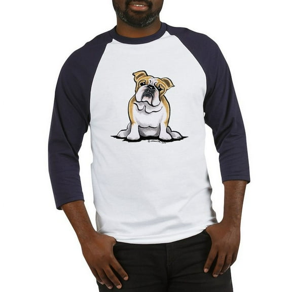 CafePress - Cute English Bulldog Baseball Jersey - Cotton Baseball Jersey, 3/4 Raglan Sleeve Shirt