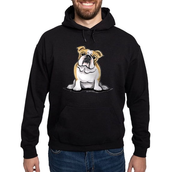 CafePress - Cute English Bulldog Hoodie (Dark) - Pullover Hoodie, Classic, Comfortable Hooded Sweatshirt
