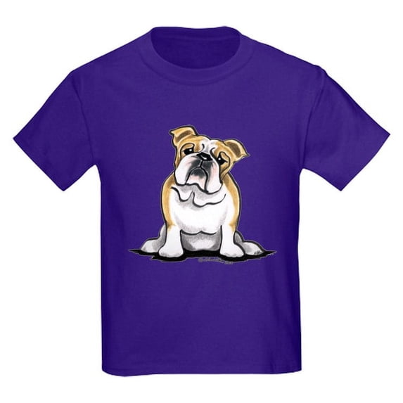CafePress - Cute English Bulldog Kids Dark T Shirt - Dark T-Shirt Kids XS-XL