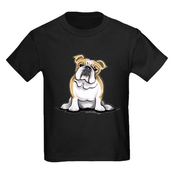 CafePress - Cute English Bulldog Kids Dark T Shirt - Dark T-Shirt Kids XS-XL