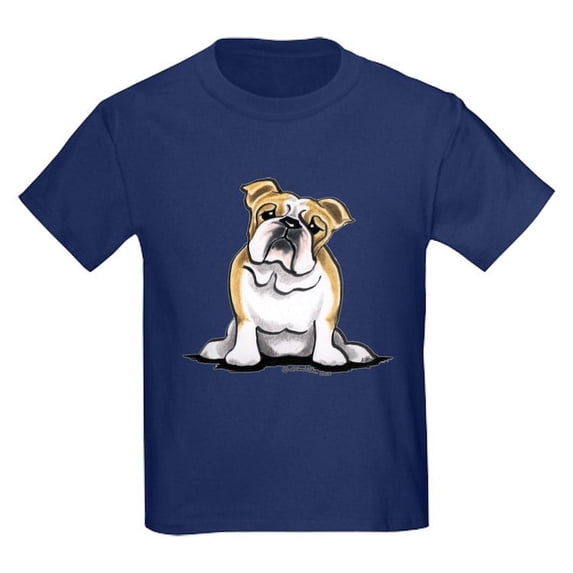 CafePress - Cute English Bulldog Kids Dark T Shirt - Dark T-Shirt Kids XS-XL