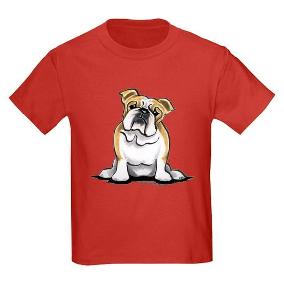 CafePress - Cute English Bulldog Kids Dark T Shirt - Dark T-Shirt Kids XS-XL
