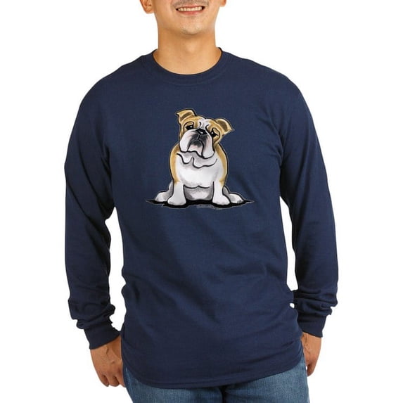 CafePress - Cute English Bulldog Long Sleeve Dark T Shirt - Long Sleeve Dark T-Shirt