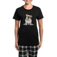 thumbnail image 1 of CafePress - Cute English Bulldog Women's Dark Pajamas - Women's Short Sleeve Print T-Shirt and Pants Dark Cotton Pajama Set, 1 of 7