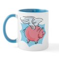 thumbnail image 1 of CafePress - Cute Flying Pig Mug - 11 oz Ceramic Mug - Novelty Coffee Tea Cup, 1 of 3