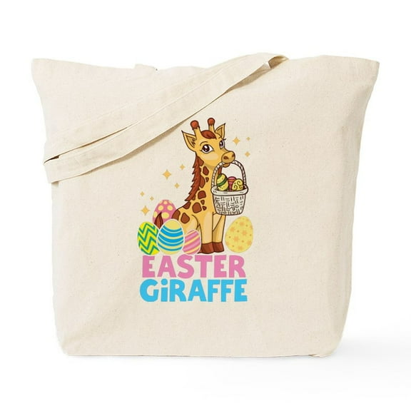 CafePress - Cute Giraffee Easter Egg Basket Bo - Unisex Canvas Tote Bag, Beige, 1-Piece