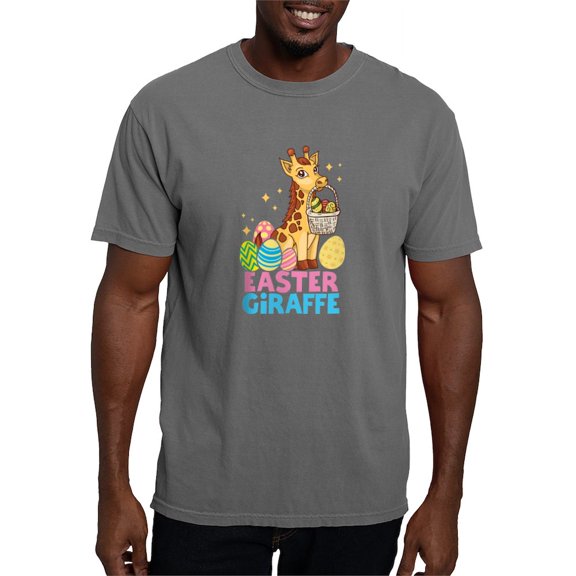 CafePress - Cute Giraffee Easter Egg Basket Boys Girls T Shirt - Mens Comfort Colors Shirt