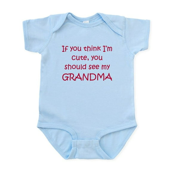 CafePress - Cute Grandma Infant Bodysuit - Baby Light Bodysuit, Size Newborn - 24 Months