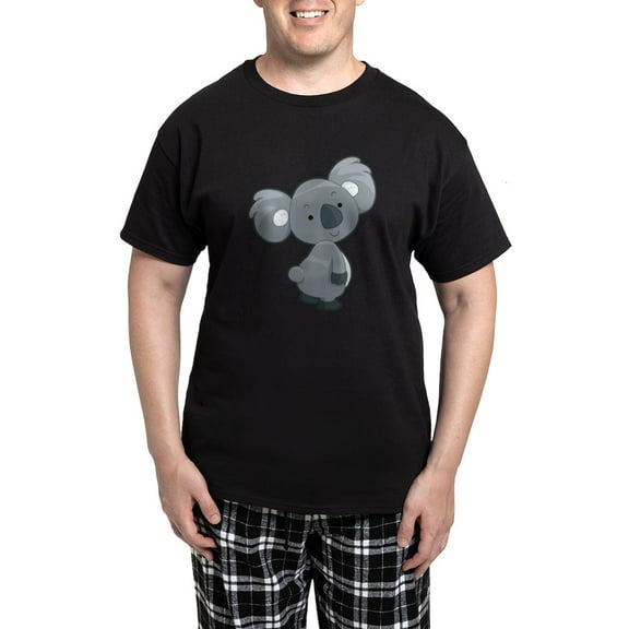 CafePress - Cute Gray Koala Pajamas - Men's Dark Loose Fit Cotton Pajama Set