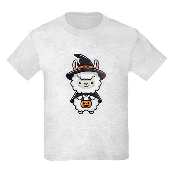 CafePress - Cute Halloween Llama Kids T Shirt - Light Classic Kids Graphic, Short Sleeve T-Shirt, Sizes XS-XL