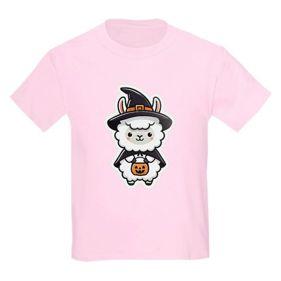 CafePress - Cute Halloween Llama Kids T Shirt - Light Classic Kids Graphic, Short Sleeve T-Shirt, Sizes XS-XL
