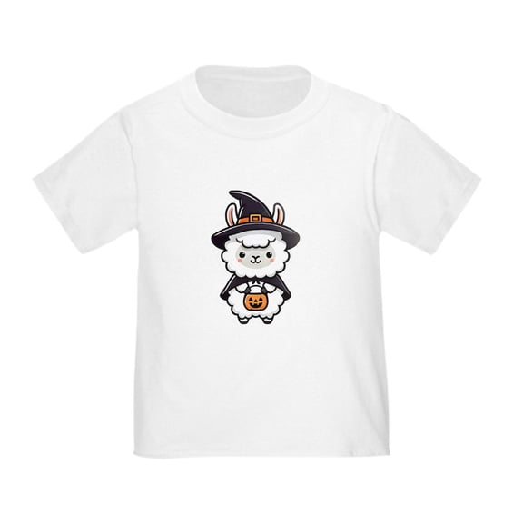 CafePress - Cute Halloween Llama Toddler T Shirt - Cute Toddler T-Shirt, 100% Cotton