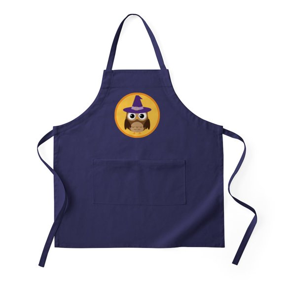 CafePress - Cute Halloween Owl Apron (Dark) - Kitchen Apron with Pockets, Grilling Apron, Baking Apron