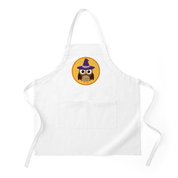 CafePress - Cute Halloween Owl - Kitchen Apron with Pockets, Grilling Apron, Baking Apron