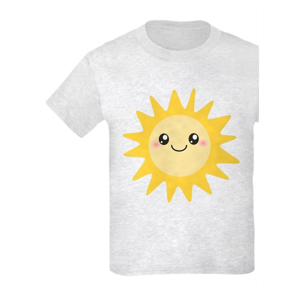 CafePress - Cute Happy Sun Kids Light T Shirt - Light T-Shirt Kids XS-XL