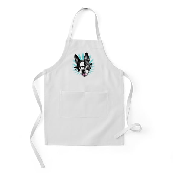 CafePress - Cute! Hipster Boston Terrier - Kids Apron