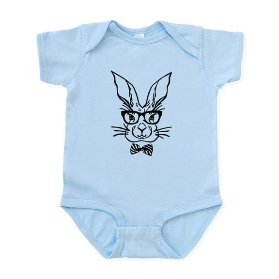 CafePress - Cute Hipster Easter Bunny Body Suit - Baby Light Bodysuit, Size Newborn - 24 Months