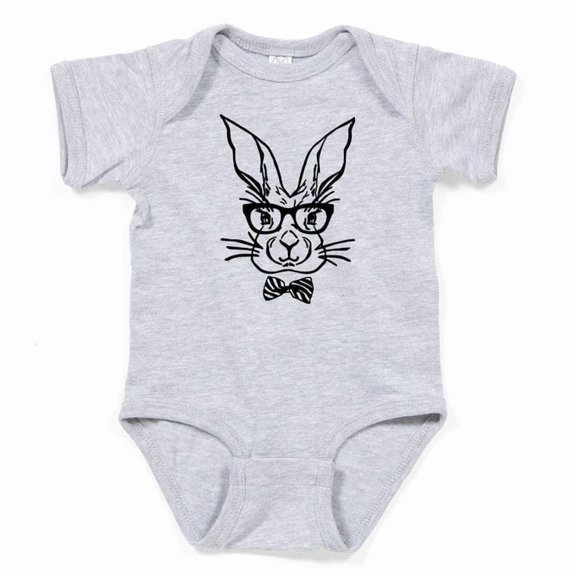 CafePress - Cute Hipster Easter Bunny Body Suit - Cute Infant Bodysuit Baby Romper - Size Newborn - 24 Months