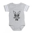 thumbnail image 1 of CafePress - Cute Hipster Easter Bunny - Cute Infant Baby Football Bodysuit, 1 of 3