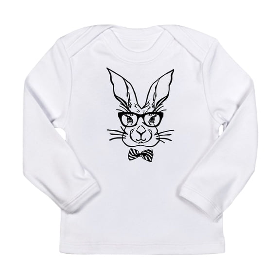 CafePress - Cute Hipster Easter Bunny Long Sleeve T Shirt - Long Sleeve Infant T-Shirt