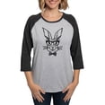 thumbnail image 1 of CafePress - Cute Hipster Easter Bunny Long Sleeve T Shirt - Womens Baseball Tee, 1 of 4