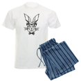 thumbnail image 1 of CafePress - Cute Hipster Easter Bunny Pajamas - Men's Light Loose Fit Cotton Pajama Set, 1 of 7