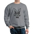 thumbnail image 1 of CafePress - Cute Hipster Easter Bunny Sweatshirt - Crew Neck Sweatshirt, 1 of 4