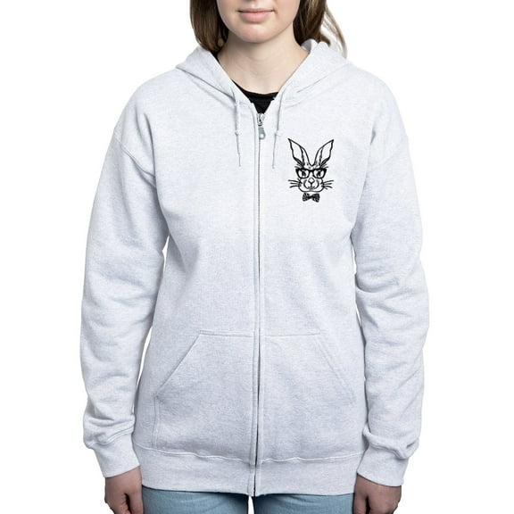 CafePress - Cute Hipster Easter Bunny Sweatshirt - Women's Zip Hoodie