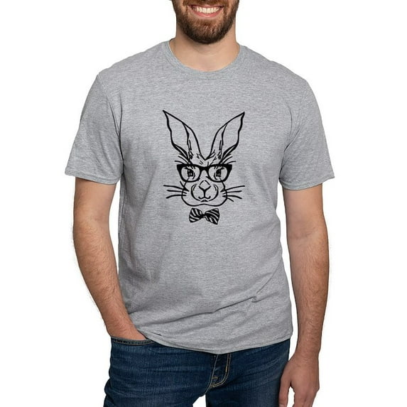 CafePress - Cute Hipster Easter Bunny T Shirt - Fitted T-Shirt, Vintage Fit Soft Cotton Tee