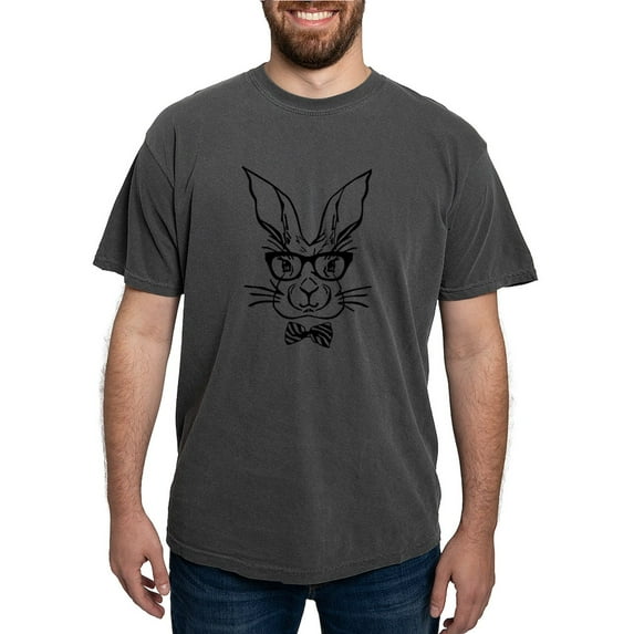 CafePress - Cute Hipster Easter Bunny T Shirt - Mens Comfort Colors Shirt