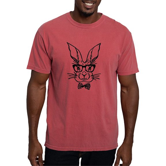 CafePress - Cute Hipster Easter Bunny T Shirt - Mens Comfort Colors Shirt
