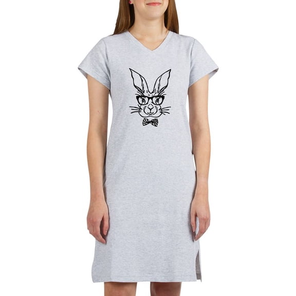CafePress - Cute Hipster Easter Bunny T Shirt - Women's Nightshirt