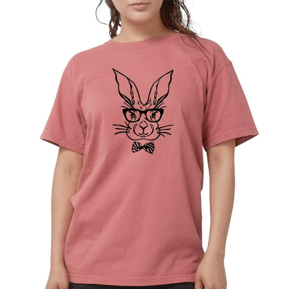 CafePress - Cute Hipster Easter Bunny T Shirt - Womens Comfort Colors® Shirt