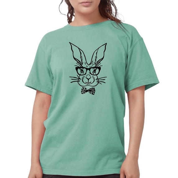 CafePress - Cute Hipster Easter Bunny T Shirt - Womens Comfort Colors® Shirt
