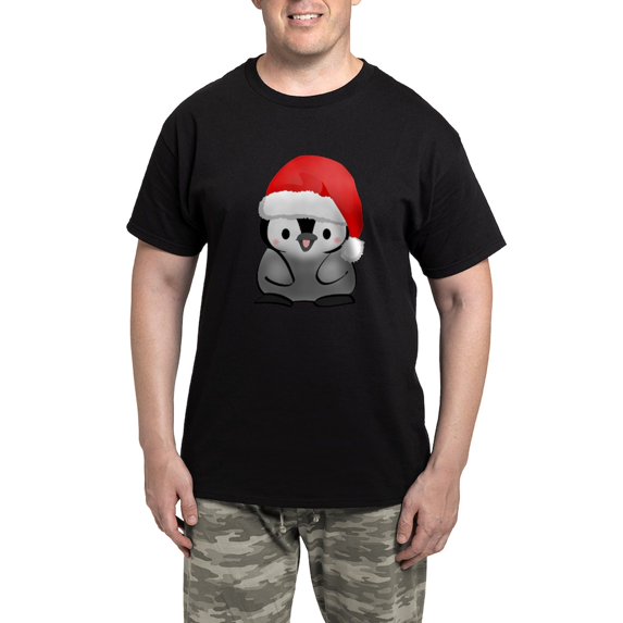 CafePress - Cute Holiday Penguin Men's Dark Pajamas - Men's Dark Loose Fit Cotton Pajama Set