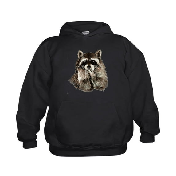 CafePress - Cute Humorous Watercolor Raccoon Blowing A Kiss Ho - Kids Hooded Sweatshirt, Classic Hoodie