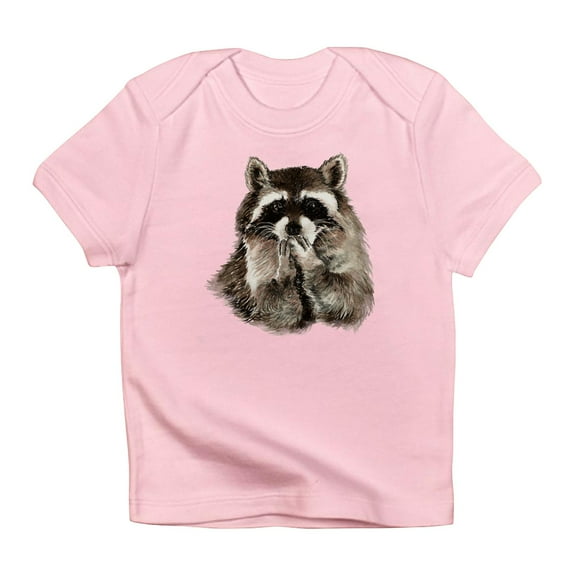 CafePress - Cute Humorous Watercolor Raccoon Blowing A Kiss In - Infant T-Shirt