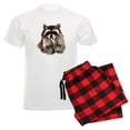 thumbnail image 1 of CafePress - Cute Humorous Watercolor Raccoon Blowing A Kiss Pa - Men's Light Loose Fit Cotton Pajama Set, 1 of 7