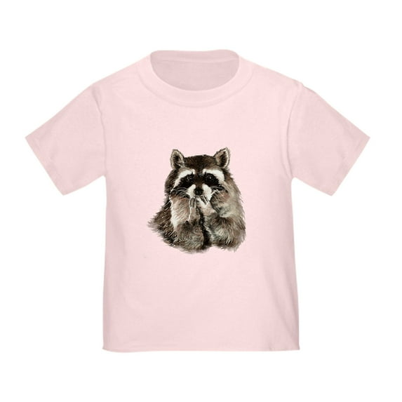 CafePress - Cute Humorous Watercolor Raccoon Blowing A Kiss T - Cute Toddler T-Shirt, 100% Cotton