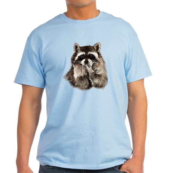 CafePress - Cute Humorous Watercolor Raccoon Blowing A Kiss T - Men's Classic Graphic T-Shirt