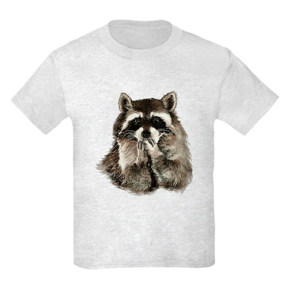 CafePress - Cute Humorous Watercolor Raccoon Blowing A Kiss T - Light T-Shirt Kids XS-XL