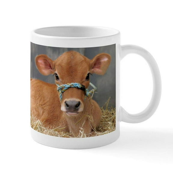 CafePress - Cute Jersey Calf Mug - 11 oz Ceramic Mug - Novelty Coffee Tea Cup