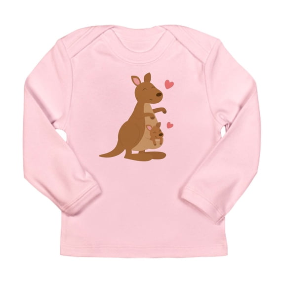 CafePress - Cute Kangaroo And Baby Joey Long Sleeve T Shirt - Long Sleeve Infant T-Shirt
