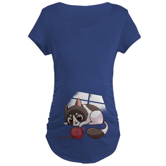 CafePress - Cute Kawaii Cat Maternity T Shirt - Maternity Dark T-Shirt