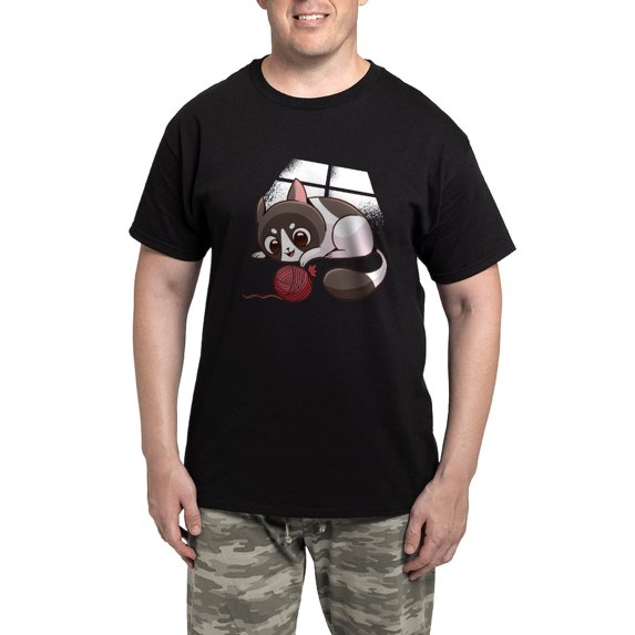 CafePress - Cute Kawaii Cat Pajamas - Men's Dark Loose Fit Cotton Pajama Set