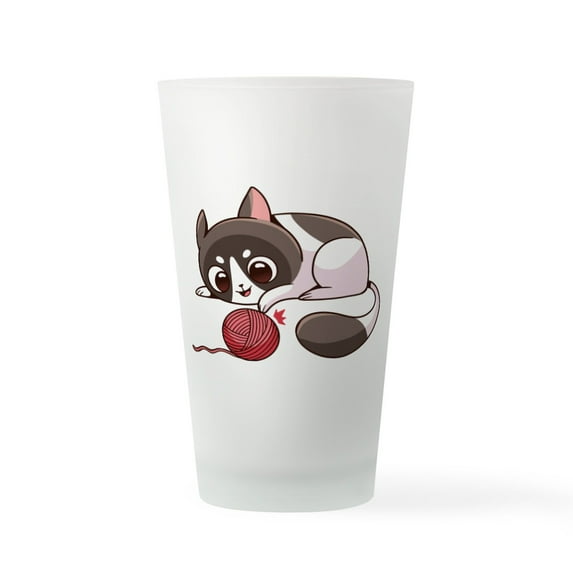 CafePress - Cute Kawaii Cat - Pint Glass, Drinking Glass, 16 oz. CafePress