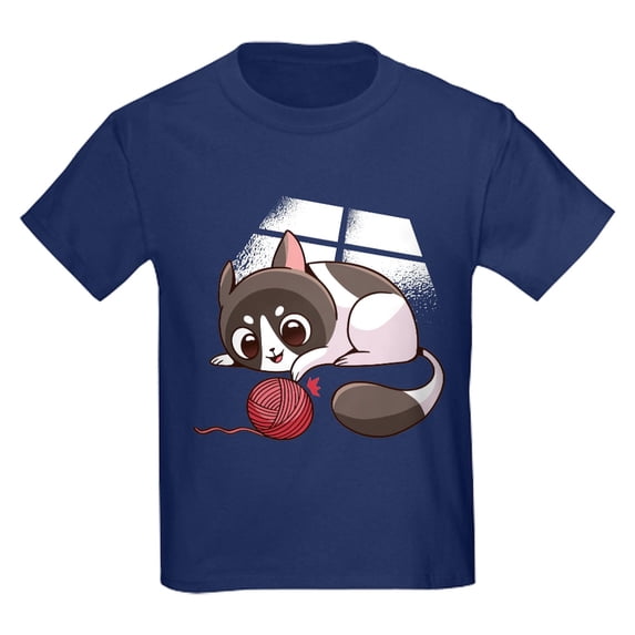 CafePress - Cute Kawaii Cat T Shirt - Dark T-Shirt Kids XS-XL