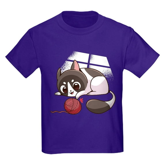 CafePress - Cute Kawaii Cat T Shirt - Dark T-Shirt Kids XS-XL