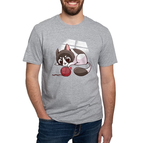 CafePress - Cute Kawaii Cat T Shirt - Fitted T-Shirt, Vintage Fit Soft Cotton Tee